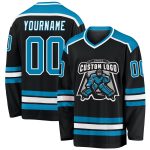 Custom Black Panther Hockey Jersey - Blue White Team Apparel for Fans Custom Black Panther Blue-White Hockey Jersey