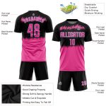 Custom Sublimation Soccer Jersey Black Pink Light Blue Uniform Custom Black Pink-Light Blue Sublimation Soccer Uniform Jersey - Image 3