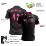 Custom Black Pink Golf Polo Shirt for Performance Enhancing Comfort Custom Black Pink Performance Golf Polo Shirt - Image 3