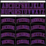 Black Pink Purple Custom Authentic Basketball Jersey - Throwback Style Custom Black Pink-Purple Authentic Throwback Basketball - Image 3