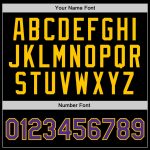 Custom Black Purple Gold Basketball Jersey - Authentic Throwback Design Custom Black Purple-Gold Authentic Throwback Basketball - Image 3