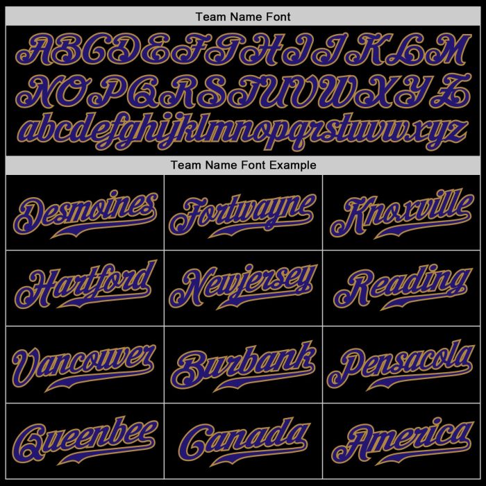 Custom Black and Purple Authentic Baseball Jersey - Old Gold Style 6062 Custom Black Purple-Old Gold Authentic Baseball Jersey - Image 4
