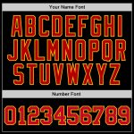 Custom Black Red Gold Basketball Jersey - Authentic Throwback Design Custom Black Red-Gold Authentic Throwback Basketball - Image 3