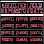 Custom Performance T-Shirt in Black Red Royal-White Long Sleeve Design Custom Black Red Royal-White Long Sleeve Performance - Image 4
