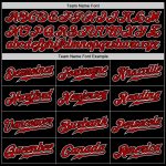 Custom Black Red White Authentic Baseball Jersey for Men Style 4519 Custom Black Red-White Authentic Baseball Jersey Style - Image 4