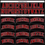 Custom Authentic Basketball Jersey Black Red White Throwback Design Custom Black Red-White Authentic Throwback Basketball - Image 3