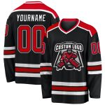 Custom Hockey Jersey Black Red White - Personalized Team Jersey Custom Black Red-White Hockey Jersey