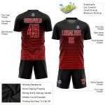 Custom Soccer Jersey Black Red White Sublimation Uniform for Teams Custom Black Red-White Sublimation Soccer Uniform Jersey - Image 3