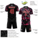 Custom Black Red White Soccer Jersey Sublimation Uniform Style 5115 Custom Black Red-White Sublimation Soccer Uniform Jersey - Image 3