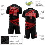 Custom Soccer Uniform Jersey Black Red White Sublimation Style 9260 Custom Black Red-White Sublimation Soccer Uniform Jersey - Image 3