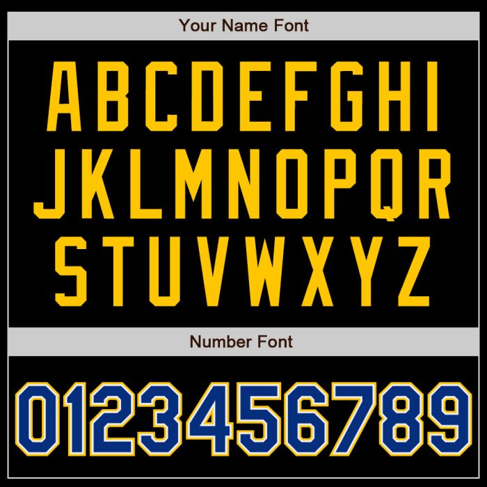Custom Black Gold Baseball Jersey - Authentic Style 4389, Royal Design Custom Black Royal-Gold Authentic Baseball Jersey - Image 5