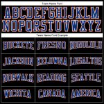 Custom Black Long Sleeve Performance T-Shirt - Royal Orange and White Design Custom Black Royal Orange-White Long Sleeve - Image 4