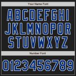 Custom Black White Authentic Baseball Jersey - Personalized Team Apparel Custom Black Royal-White Authentic Baseball Jersey - Image 5