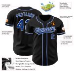 Custom Black White Authentic Baseball Jersey - Personalized Team Apparel Custom Black Royal-White Authentic Baseball Jersey - Image 3