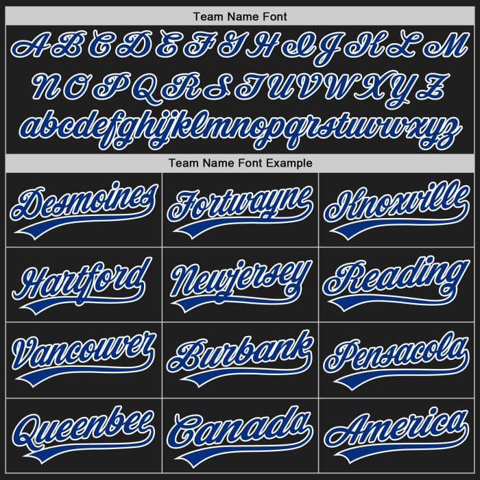 Custom Black White Authentic Baseball Jersey - Personalized Team Apparel Custom Black Royal-White Authentic Baseball Jersey - Image 4