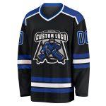 Custom Black Royal White Hockey Jersey | Personalized Team Apparel Custom Black Royal-White Hockey Jersey - Image 2