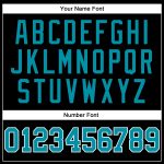 Custom Performance T-Shirt in Black Teal White - Long Sleeve Athletic Top for Men and Women Custom Black Teal-White Long - Image 5