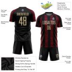 Personalized Black Vegas Gold Red Soccer Jersey - Custom Sublimation Uniform Custom Black Vegas Gold-Red Sublimation Soccer - Image 3