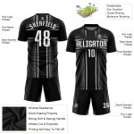 Custom Sublimation Soccer Jersey Black White Gray Design Uniform Custom Black White-Gray Sublimation Soccer Uniform Jersey - Image 3
