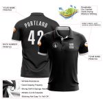 Custom Black and White Performance Golf Polo Shirt for Men and Women Custom Black White Performance Golf Polo Shirt - Image 3