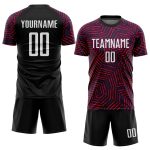 Custom Sublimation Soccer Uniform Jersey Black White Red Style 7277 Custom Black White-Red Sublimation Soccer Uniform Jersey - Image 2