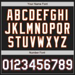 Custom Baseball Jersey | Black White Royal-Orange Authentic Design Custom Black White Royal-Orange Authentic Baseball Jersey - Image 5