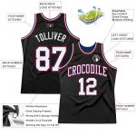 Custom Black White Royal Red Basketball Jersey Authentic Throwback Custom Black White Royal-Red Authentic Throwback Basketball - Image 2