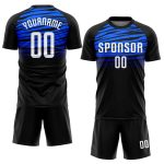 Custom Black White Royal Soccer Uniform Jersey - Sublimation Sports Apparel Custom Black White-Royal Sublimation Soccer Uniform - Image 2