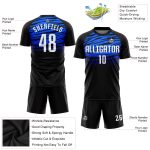 Custom Black White Royal Soccer Uniform Jersey - Sublimation Sports Apparel Custom Black White-Royal Sublimation Soccer Uniform - Image 3