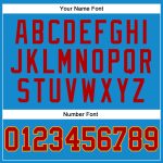 Custom Authentic Basketball Jersey - Blue Red Gold Retro Throwback Design Custom Blue Red-Gold Authentic Throwback Basketball - Image 4