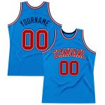 Custom Authentic Basketball Jersey - Blue Red-Navy Throwback Design Custom Blue Red-Navy Authentic Throwback Basketball Jersey