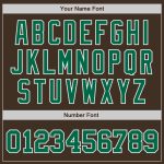 Custom Brown Green White Authentic Baseball Jersey - Personalized Sports Apparel Custom Brown Kelly Green-White Authentic - Image 5