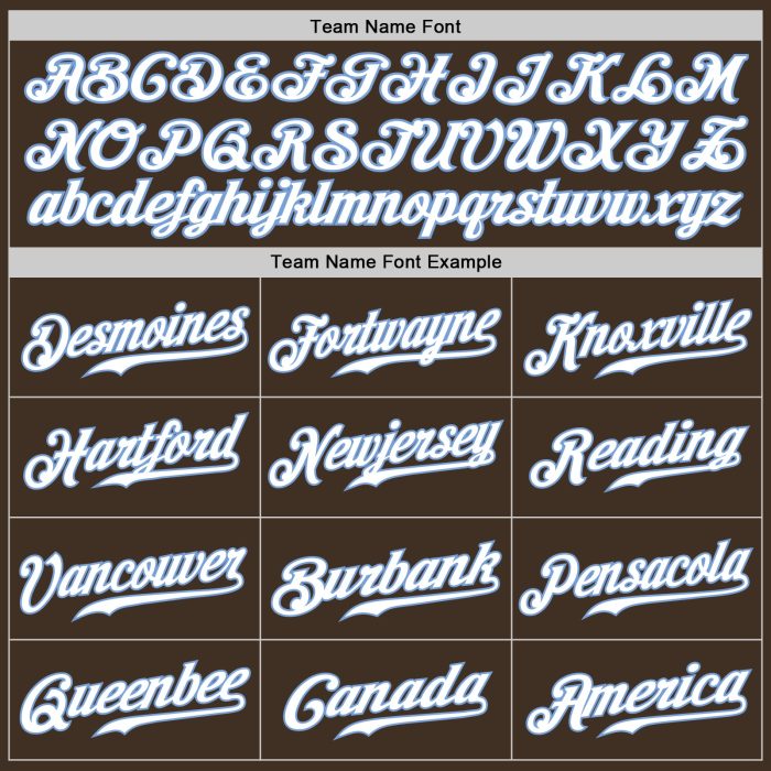 Custom Authentic Baseball Jersey - Brown White Light Blue Design, Made to Order, Comfortable Fit Custom Brown White-Light - Image 4