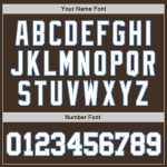 Custom Authentic Baseball Jersey - Brown White Light Blue Design, Made to Order, Comfortable Fit Custom Brown White-Light - Image 5