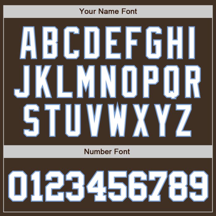 Custom Authentic Baseball Jersey - Brown White Light Blue Design, Made to Order, Comfortable Fit Custom Brown White-Light - Image 5