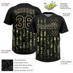 Custom Camo Black Old Gold 3D American Flag Jersey for Salute to Service Unisex Softball Custom Camo Black-Old Gold 3D American - Image 3