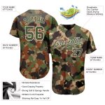 Olive White Camo Classic Woodland Salute to Service Baseball Jersey - Custom Authentic Design Custom Camo Olive-White Dark - Image 3