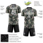 Custom Camo Soccer Jersey - White-Black Sublimation Salute To Service Uniform Custom Camo White-Black Sublimation Salute - Image 3