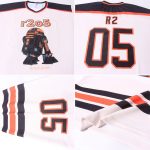 Black-Orange Custom Hockey Jersey - Personalized Cream Jersey for Fans Custom Cream Black-Orange Hockey Jersey - Image 5