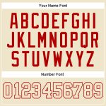 Custom Cream Red Authentic Throwback Basketball Jersey - Stylish Retro Design Ideal for Fans and Collectors Custom Cream - Image 4