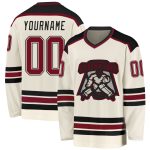 Custom Crimson Black Hockey Jersey - Personalized Team Jersey for Fans Custom Cream Crimson-Black Hockey Jersey