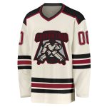 Custom Crimson Black Hockey Jersey - Personalized Team Jersey for Fans Custom Cream Crimson-Black Hockey Jersey - Image 2