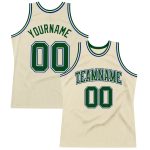 Cream Green-Royal Custom Authentic Basketball Jersey - Throwback Style Custom Cream Green-Royal Authentic Throwback Basketball