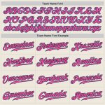 Custom Baseball Jersey - Authentic Cream Light Blue Black Pink Design Custom Cream Light Blue Black-Pink Authentic Baseball - Image 5