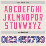 Custom Baseball Jersey - Authentic Cream Light Blue Black Pink Design Custom Cream Light Blue Black-Pink Authentic Baseball - Image 4