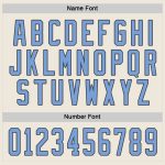 Custom Light Blue and Steel Gray Hockey Jersey - Personalized Cream Jersey for Men and Women Custom Cream Light Blue-Steel - Image 4