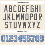 Custom Performance T-Shirt Long Sleeve in Cream Light Blue and Steel Gray Custom Cream Light Blue-Steel Gray Long Sleeve - Image 5