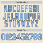 Custom Light Blue Steel Gray Performance T-Shirt for Men and Women, Style 8932 Custom Cream Light Blue-Steel Gray Performance - Image 4