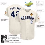 Custom Cream Navy Baseball Jersey - Authentic Design, High Quality Fabric, Perfect for Sports and Casual Wear Custom Cream - Image 3