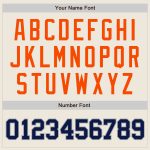 Custom Navy Orange Authentic Baseball Jersey - Personalized Cream Design Custom Cream Navy-Orange Authentic Baseball Jersey - Image 5